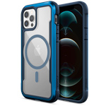 Чехол Raptic Defense Shield для Apple iPhone 12/12 pro (синий, маталлический, MagSafe)