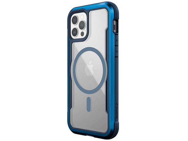Чехол Raptic Defense Shield для Apple iPhone 12/12 pro (синий, маталлический, MagSafe)