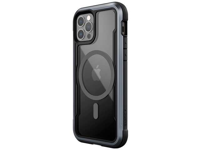 Чехол Raptic Defense Shield для Apple iPhone 12/12 pro (черный, маталлический, MagSafe)