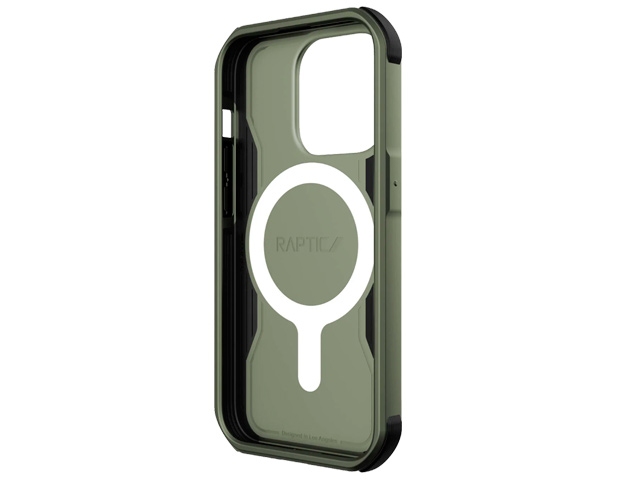 Чехол Raptic Fort Built для Apple iPhone 14 pro max (темно-зеленый, пластиковый/гелевый, MagSafe)