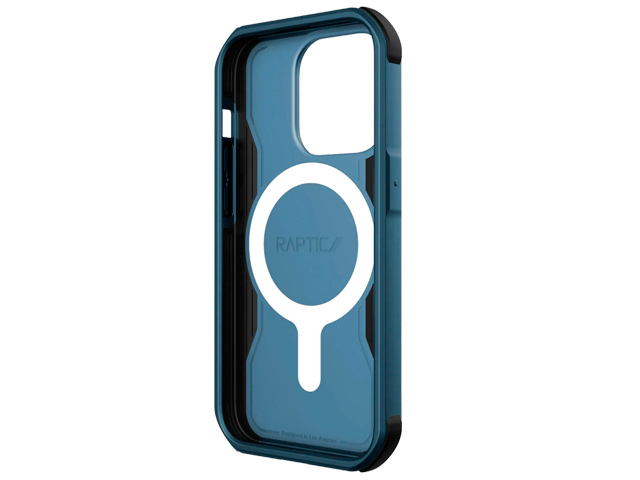 Чехол Raptic Fort Built для Apple iPhone 14 pro (темно-синий, пластиковый/гелевый, MagSafe)