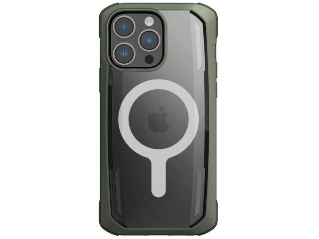 Чехол Raptic Secure для Apple iPhone 14 pro max (темно-зеленый, пластиковый/гелевый, MagSafe)
