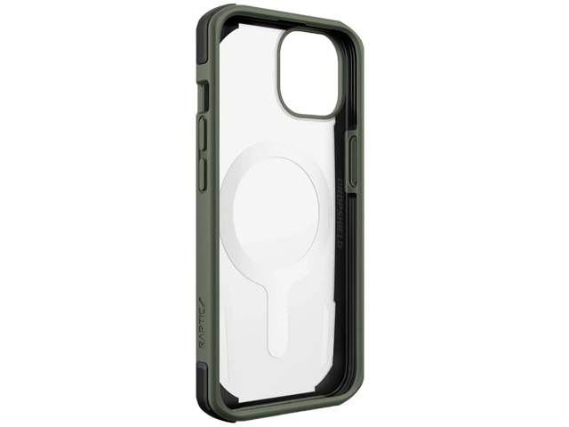 Чехол Raptic Secure для Apple iPhone 14 (темно-зеленый, пластиковый/гелевый, MagSafe)