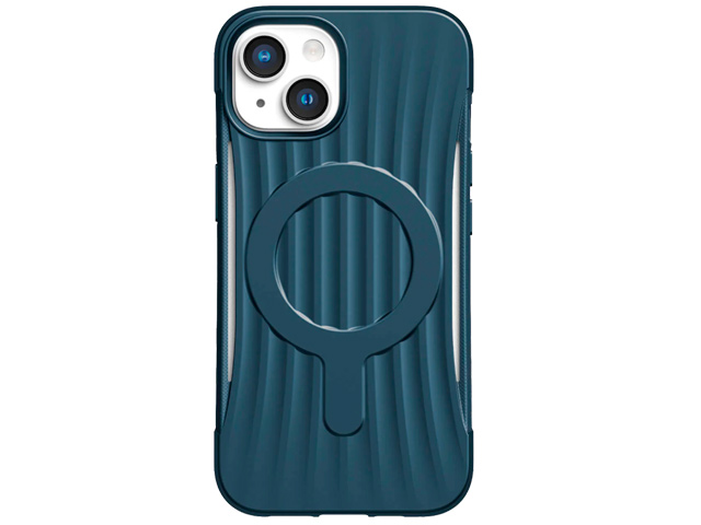 Чехол Raptic Clutch MagSafe для Apple iPhone 14 (синий, пластиковый/гелевый)