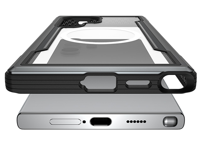 Чехол Raptic Defense Shield для Samsung Galaxy S24 ultra (черный, маталлический, MagSafe)