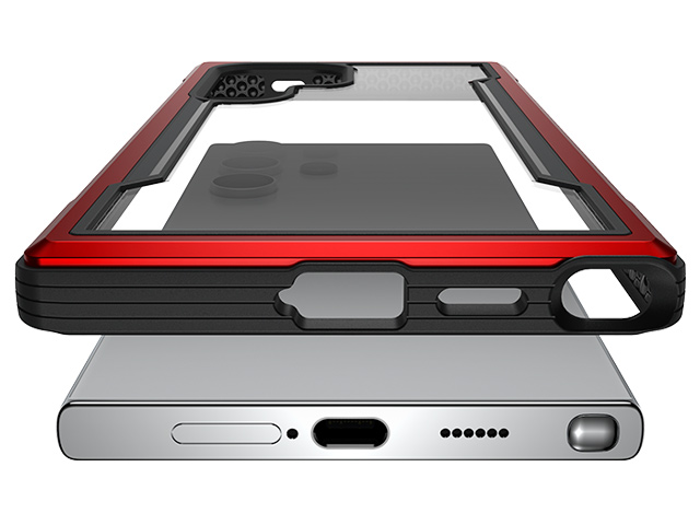 Чехол Raptic Defense Shield для Samsung Galaxy S24 ultra (красный, маталлический)