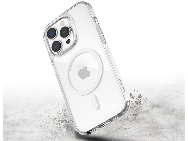 Чехол Raptic Crystal для Apple iPhone 14 pro max (прозрачный, стеклянный/гелевый, MagSafe)