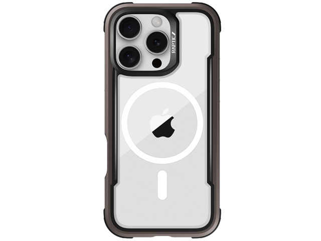 Чехол Raptic Shield для Apple iPhone 16 pro max (коричневый, маталлический, MagSafe)