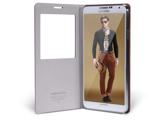 Чехол Nillkin Smart Case для Samsung Galaxy Note 3 N9000 (коричневый/черный, кожанный)
