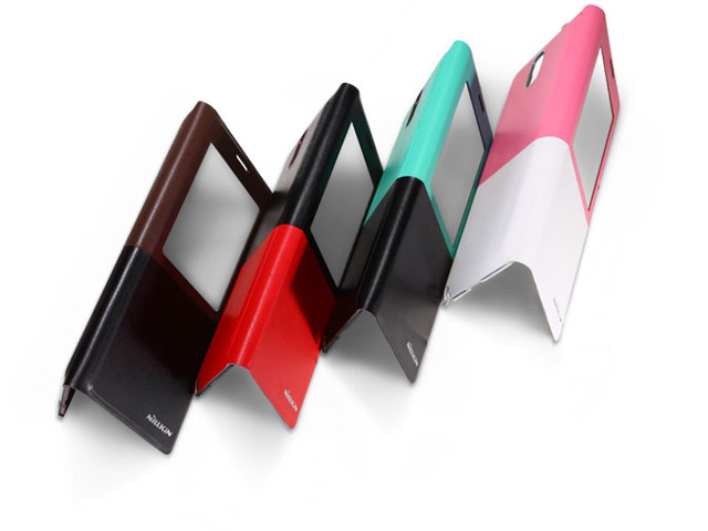 Чехол Nillkin Smart Case для Samsung Galaxy Note 3 N9000 (розовый/белый, кожанный)
