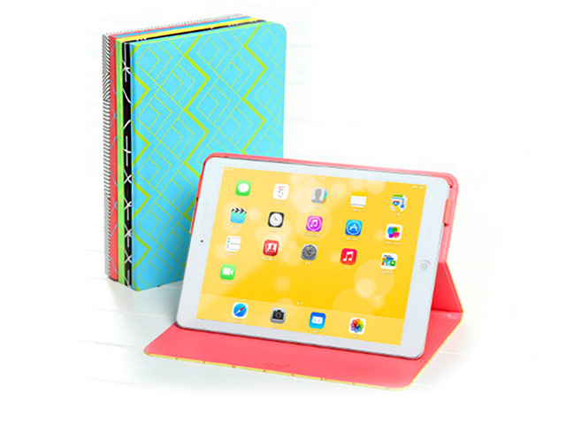 Чехол Totu Design Rayli Leather Case для Apple iPad Air (голубой, с рисунком)