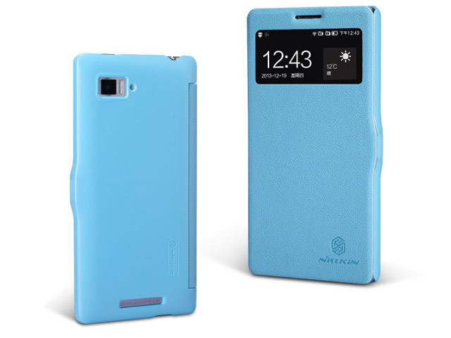 Чехол Nillkin Fresh Series Leather case для Lenovo Vibe Z K910 (голубой, кожанный)