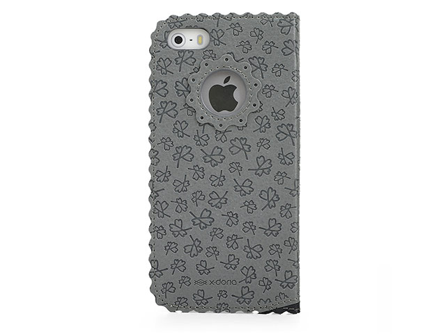 Чехол X-doria Dash Folio Clover case для Apple iPhone 5/5S (черный, кожаный)