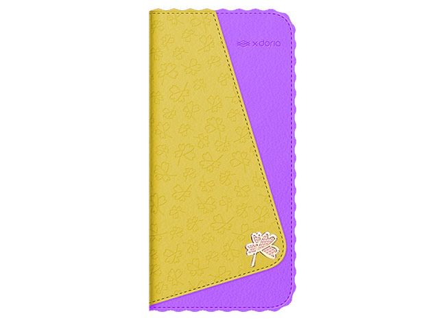 Чехол X-doria Dash Folio Clover case для Apple iPhone 5/5S (желтый, кожаный)