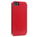Чехол X-doria Dash Folio Case для Apple iPhone 5/5S (красный, кожаный)