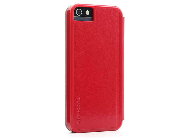 Чехол X-doria Dash Folio Case для Apple iPhone 5/5S (красный, кожаный)