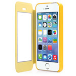 Чехол X-doria Dash Folio View для Apple iPhone 5/5S (желтый, кожаный)