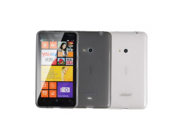Чехол Jekod Soft case для Nokia Lumia 525 (белый, гелевый)