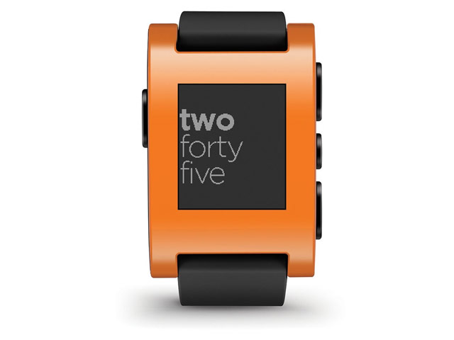 Электронные наручные часы Pebble Smartwatch (оранжевые, пластиковые)