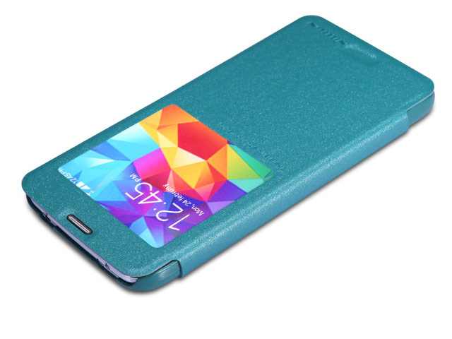 Чехол Nillkin Sparkle Leather Case для Samsung Galaxy S5 i9600 (голубой, кожаный)