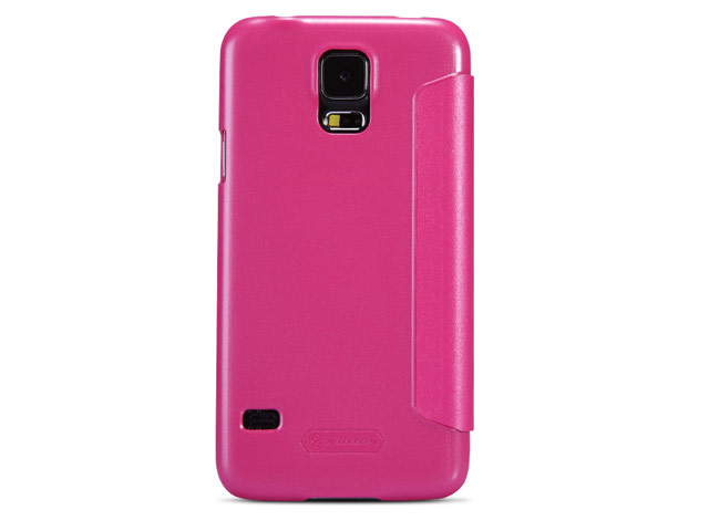 Чехол Nillkin Sparkle Leather Case для Samsung Galaxy S5 i9600 (розовый, кожаный)