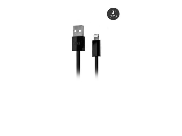 USB-кабель X-Doria Fuse X Lightning Cable (черный, 1 м, Lightning, MFi)