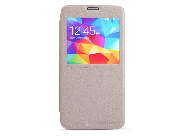 Чехол Nillkin Sparkle Leather Case для Samsung Galaxy S5 i9600 (золотистый, кожаный)