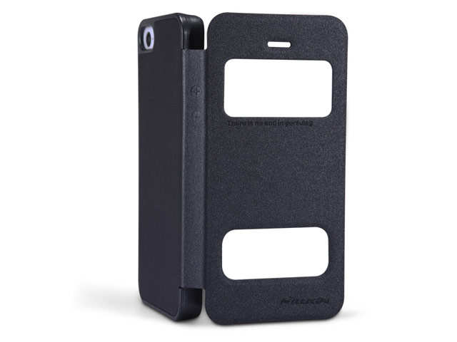 Чехол Nillkin Sparkle Leather Case для Apple iPhone 5/5S (черный, кожаный)