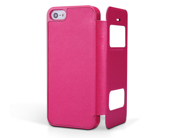 Чехол Nillkin Sparkle Leather Case для Apple iPhone 5/5S (розовый, кожаный)
