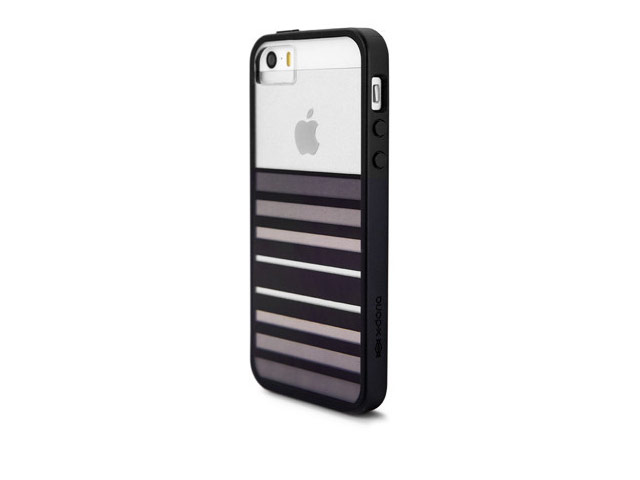 Чехол X-doria Scene Plus Case для Apple iPhone 5/5S (Black Stripes, пластиковый)