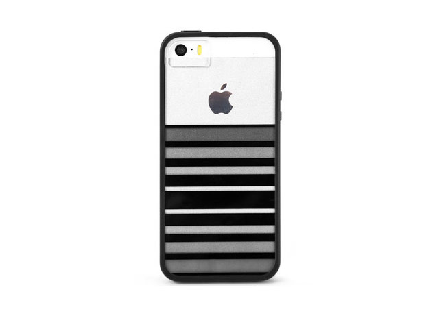 Чехол X-doria Scene Plus Case для Apple iPhone 5/5S (Black Stripes, пластиковый)