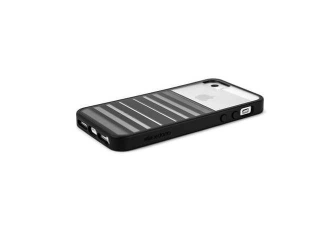 Чехол X-doria Scene Plus Case для Apple iPhone 5/5S (Black Stripes, пластиковый)