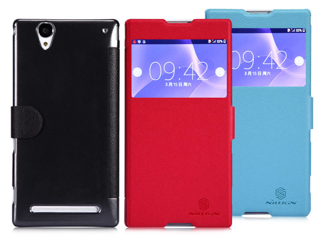 Чехол Nillkin Fresh Series Leather case для Sony Xperia T2 Ultra XM50h (черный, кожаный)