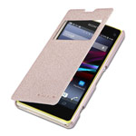 Чехол Nillkin Sparkle Leather Case для Sony Xperia Z1 compact M51W (золотистый, кожаный)