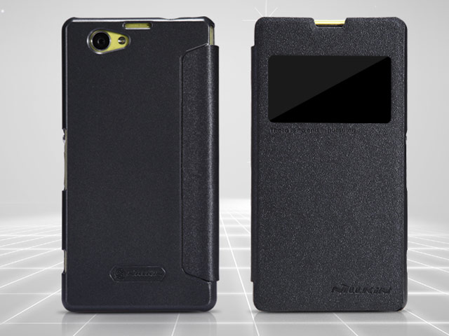 Чехол Nillkin Sparkle Leather Case для Sony Xperia Z1 compact M51W (золотистый, кожаный)
