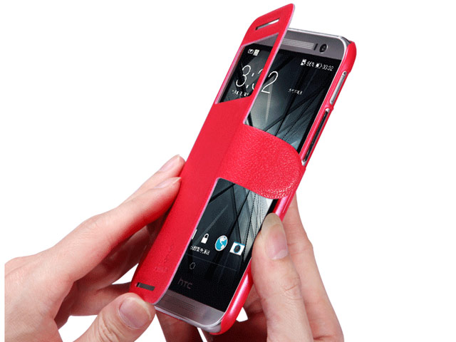 Чехол Nillkin Fresh Series Leather case для HTC new One (HTC M8) (голубой, кожаный)