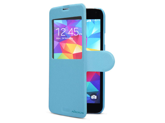 Чехол Nillkin Fresh Series Leather case для Samsung Galaxy S5 SM-G900 (голубой, кожаный)