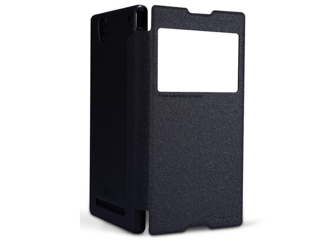 Чехол Nillkin Sparkle Leather Case для Sony Xperia T2 Ultra XM50h (черный, кожаный)
