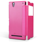 Чехол Nillkin Sparkle Leather Case для Sony Xperia T2 Ultra XM50h (розовый, кожаный)