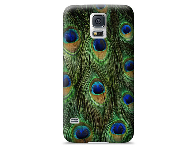 Чехол Yotrix ArtCase для Samsung Galaxy S5 SM-G900 (рисунок Перьев павлина, пластиковый)