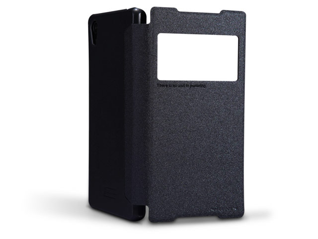Чехол Nillkin Sparkle Leather Case для Sony Xperia Z2 L50t (черный, кожаный)