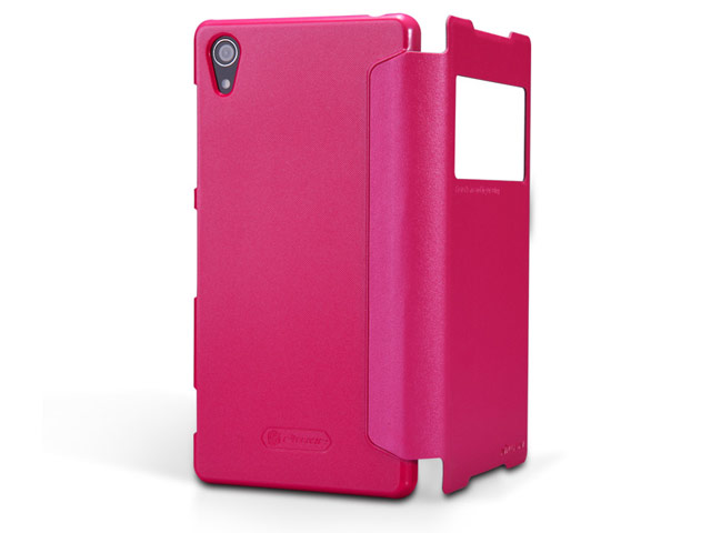 Чехол Nillkin Sparkle Leather Case для Sony Xperia Z2 L50t (розовый, кожаный)