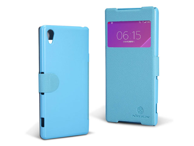 Чехол Nillkin Fresh Series Leather case для Sony Xperia Z2 L50t (голубой, кожаный)