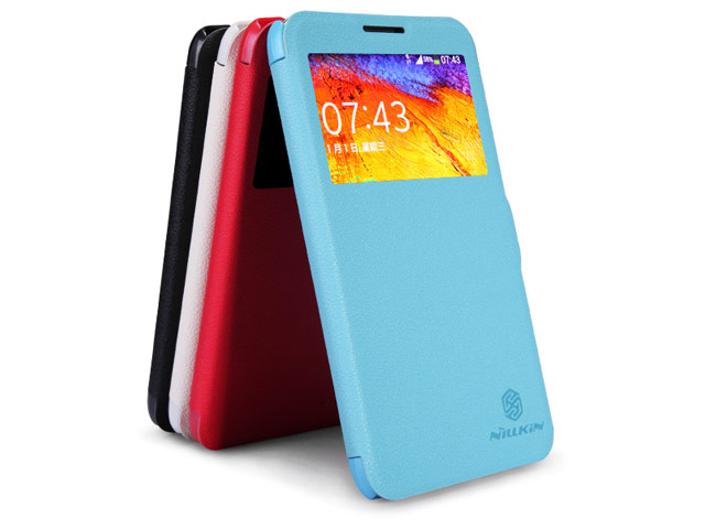 Чехол Nillkin Fresh Series Leather case для Samsung Galaxy Note 3 Neo N7505 (голубой, кожаный)