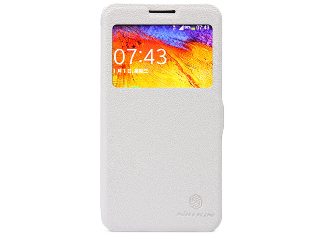 Чехол Nillkin Fresh Series Leather case для Samsung Galaxy Note 3 Neo N7505 (белый, кожаный)