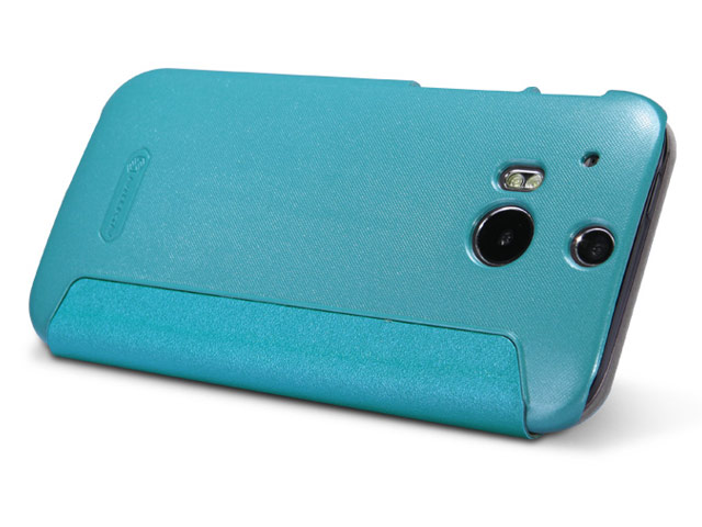 Чехол Nillkin Sparkle Leather Case для HTC new One (HTC M8) (голубой, кожаный)