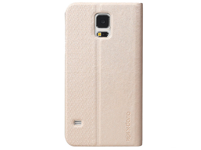Чехол X-doria Dash Folio One case для Samsung Galaxy S5 SM-G900 (золотистый, кожаный)