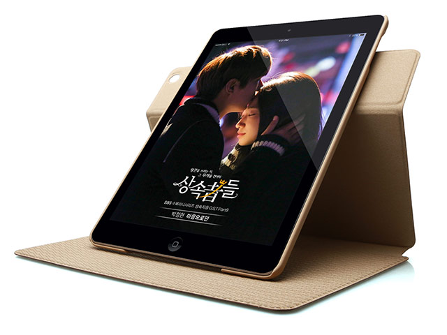 Чехол X-doria Dash Folio Spin case для Apple iPad Air (темно-коричневый, кожаный)