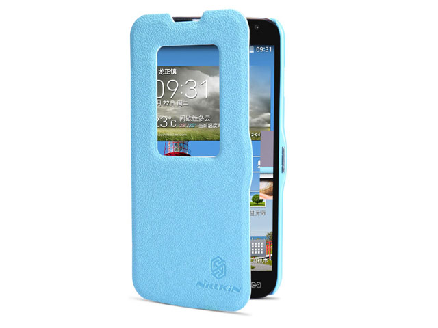 Чехол Nillkin Fresh Series Leather case для LG L90 D410 (голубой, кожаный)