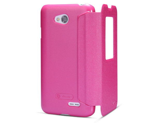 Чехол Nillkin Sparkle Leather Case для LG L70 D325 (розовый, кожаный)